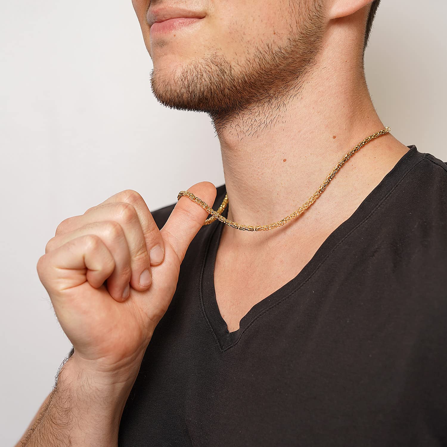 trendor Königskette Collier Gold auf 925 Silber 2,8 mm Breite 51570