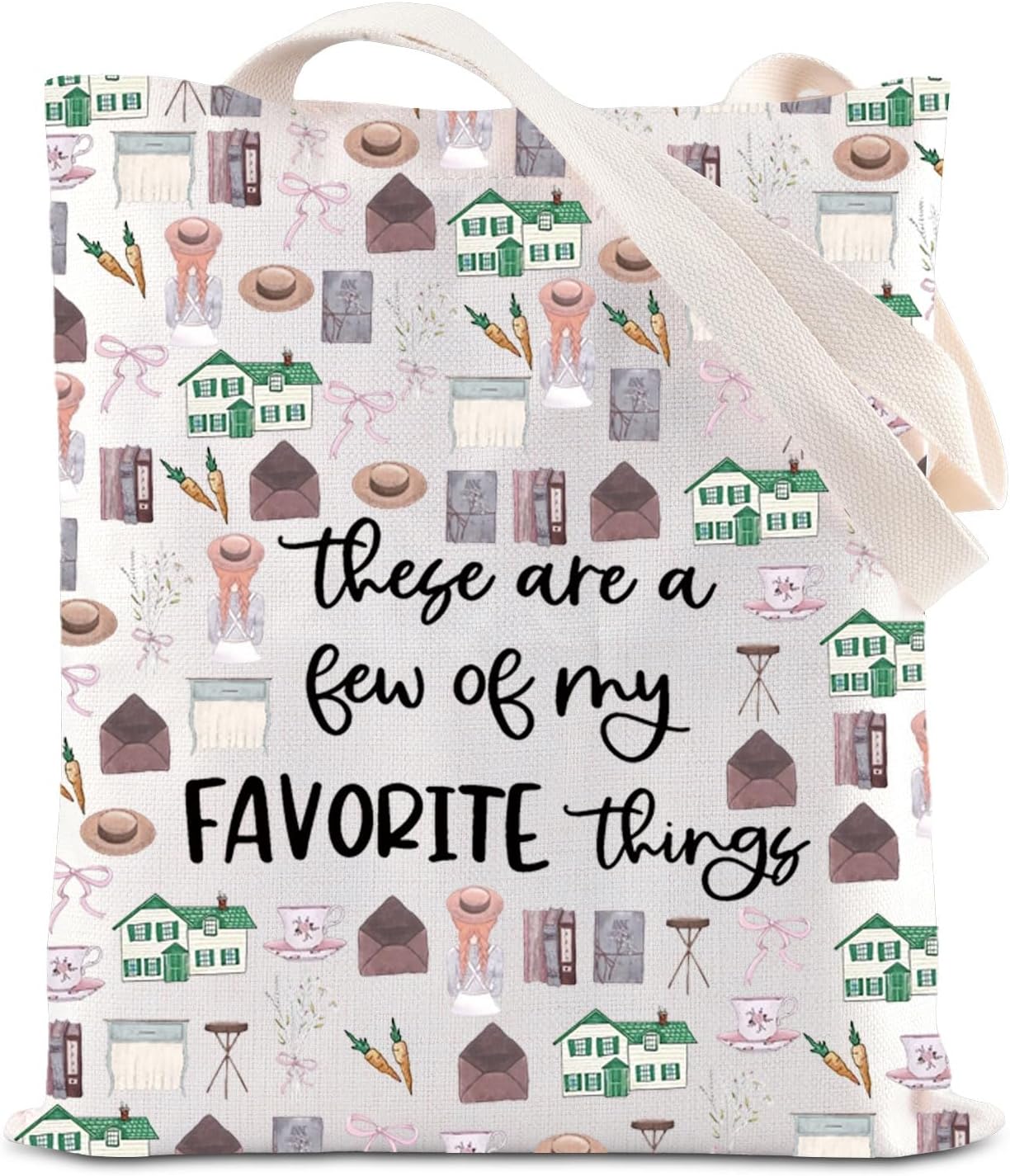 ENSIANTH Anne Novel Inspire Tote Bag Anne Shirley Fans Gift Literary Bookish Gift Anne Green Fans Reusable Grocery Bag ENSIANTH Anne Novel Inspire Tote Bag Anne Shirley Fans Gift Literary Bookish Gift Anne Green Fans Reusable Grocery Bag