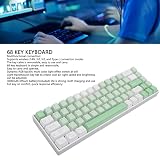 68 Klawiszy Klawiatura Mechaniczna, Podświetlany na Niebiesko Przełącznik RGB 60% Klawiatura do Gier z pełną funkcją Hot Swap, dla 10, IOS
