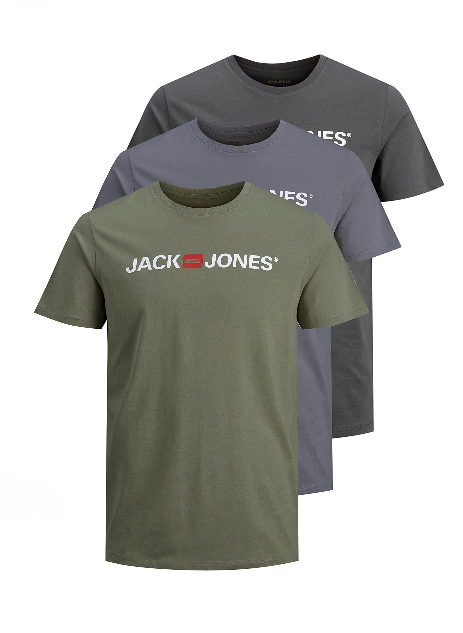 JACK & JONES Male T-Shirt Pack of 3, XL