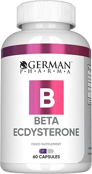 Beta Ecdysterone, High Potency Ecdysteroids Supplement for Muscle Growth & Strength, 60 Vegetarian Capsules - Made in the UK