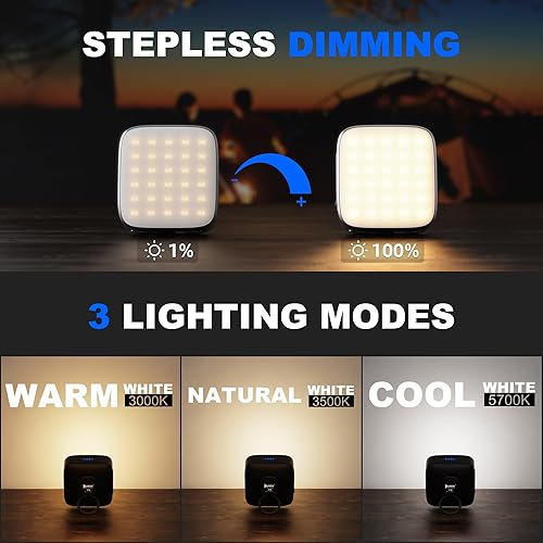 Miniatura 4 de WUBEN Linterna de camping F5 500LM recargable, 5200 mAh, luz LED portátil para acampar hasta 500 horas, linterna de campamento impermeable IP64 para