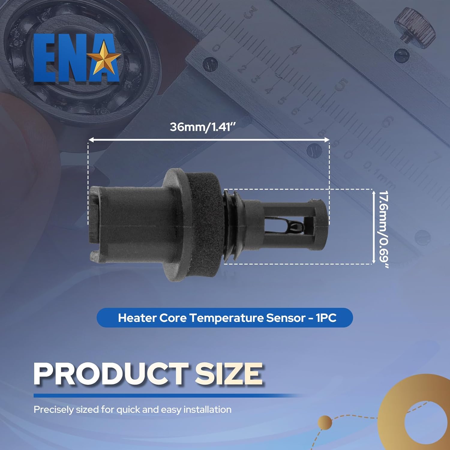 ENA Heater Core Temperature Sensor Compatible with Ram 1500 2500 3500 Jeep Cherokee Wagoneer Chrysler 200 2.0L 3.6L 5.7L l4 V6 2014-2019 2020 2021 2022 2023 2024 Replaces AX463 68223056AA 5S16678