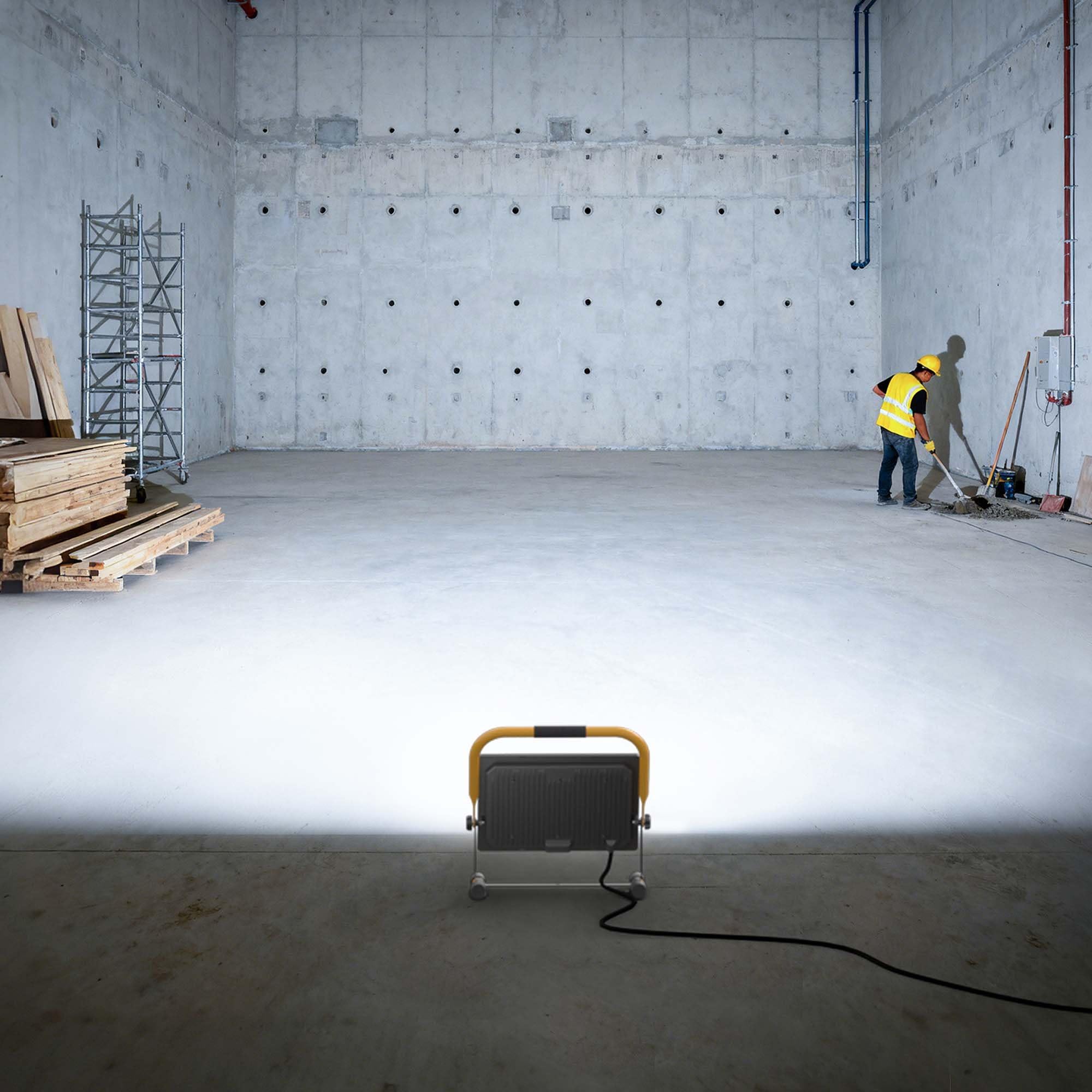 Ledvion LED Baustrahler 100W wasserdicht IP65 6500K 11000lm