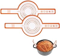 Vista 1 de 2 alfombrillas de silicona para hornear para horno holandés, bandeja de hornear de silicona, forros para horno holandés, suministros para hornear