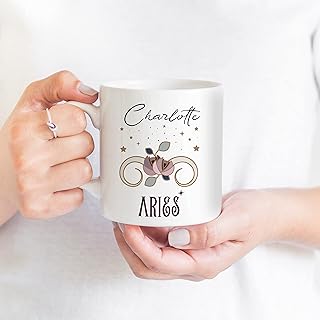 Beaver Fun, Custom Aries Mug, Personalized Aries Constellation Coffee Cup, Horoscope Gifts, Gift for Aries, Astrology Gifts