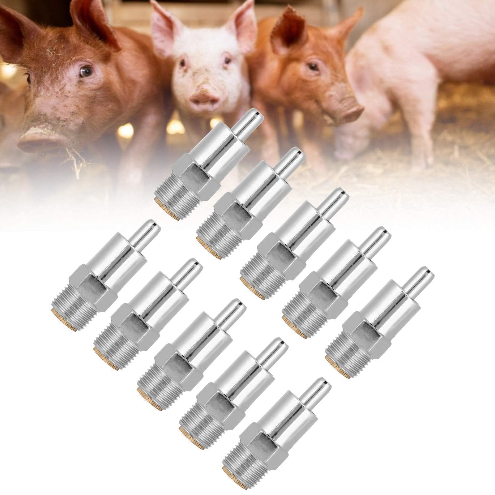 Automatischer Schweinenippel Aus Edelstahl 304 – Tränke Für Sauen & Ferkel, Wassersparend, Leicht Zu Reinigen, 5 Stück