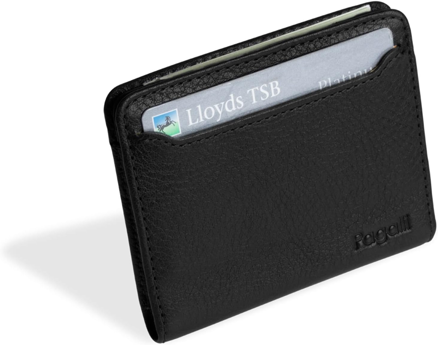 Leonardo Mens Mans Boys Premium Genuine Handcrafted Leather RFID Blocking Credit Card ID Theft Protector Travel Thin Slim Multi-card Magnet Closure Wallet Wallets, Black