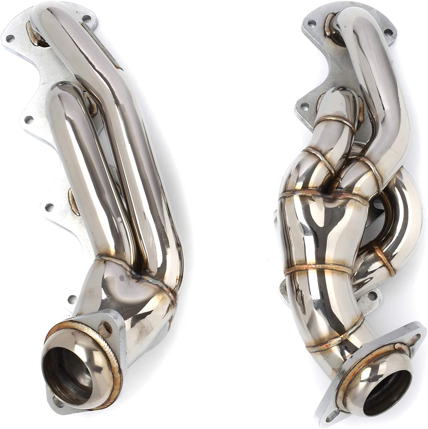 PG POWERGO 1-5/8" Stainless Steel Shorty Headers for 2004-2010 Ford F-150 5.4L V8 - Polished Bolt-On Exhaust Upgrade