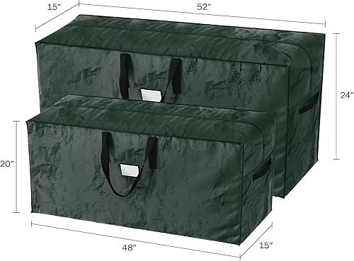 Miniatura 2 de Elf Stor - Bolsas de almacenamiento para árbol de Navidad, juego de 2 unidades, para árboles artificiales de 7.5 a 16 pies, protegen decoraciones
