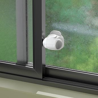 SAFELON Pack of 2 Baby Safety Sliding Window Lock Child Safe Patio Cabinet Door Locks No Tools & Drill Required Grey