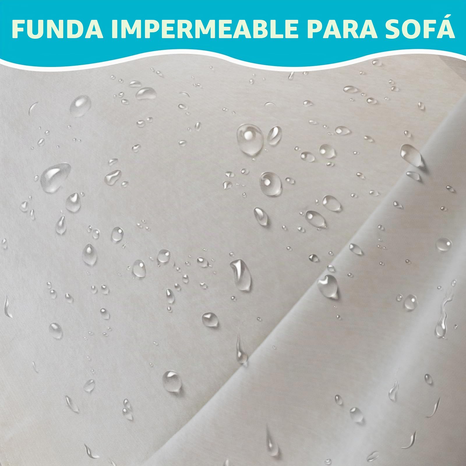 SHANNA Juego De Fundas De Sofá Y Manta Chenilla: Texturizado, Suave, Antideslizante, Impermeable, Protector para Sofás De 1-2 Plazas (Marfil, 180×260cm)