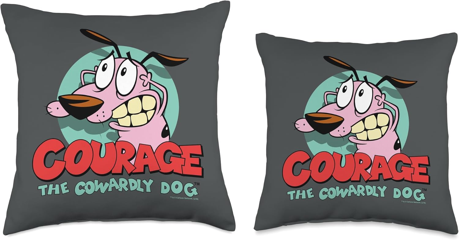 Courage the Cowardly Dog Courage Throw Pillow