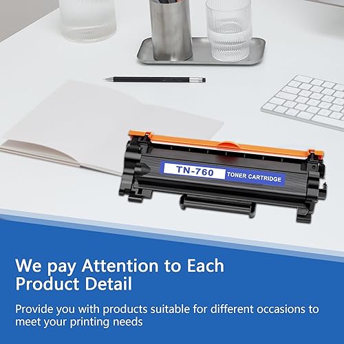 Miniatura 7 de Cartucho de tóner TN760, reemplazo para Brother TN-760, tóner negro de alto rendimiento para impresora MFC-L2710DW, MFC-L2750DW, HL-L2350DW,
