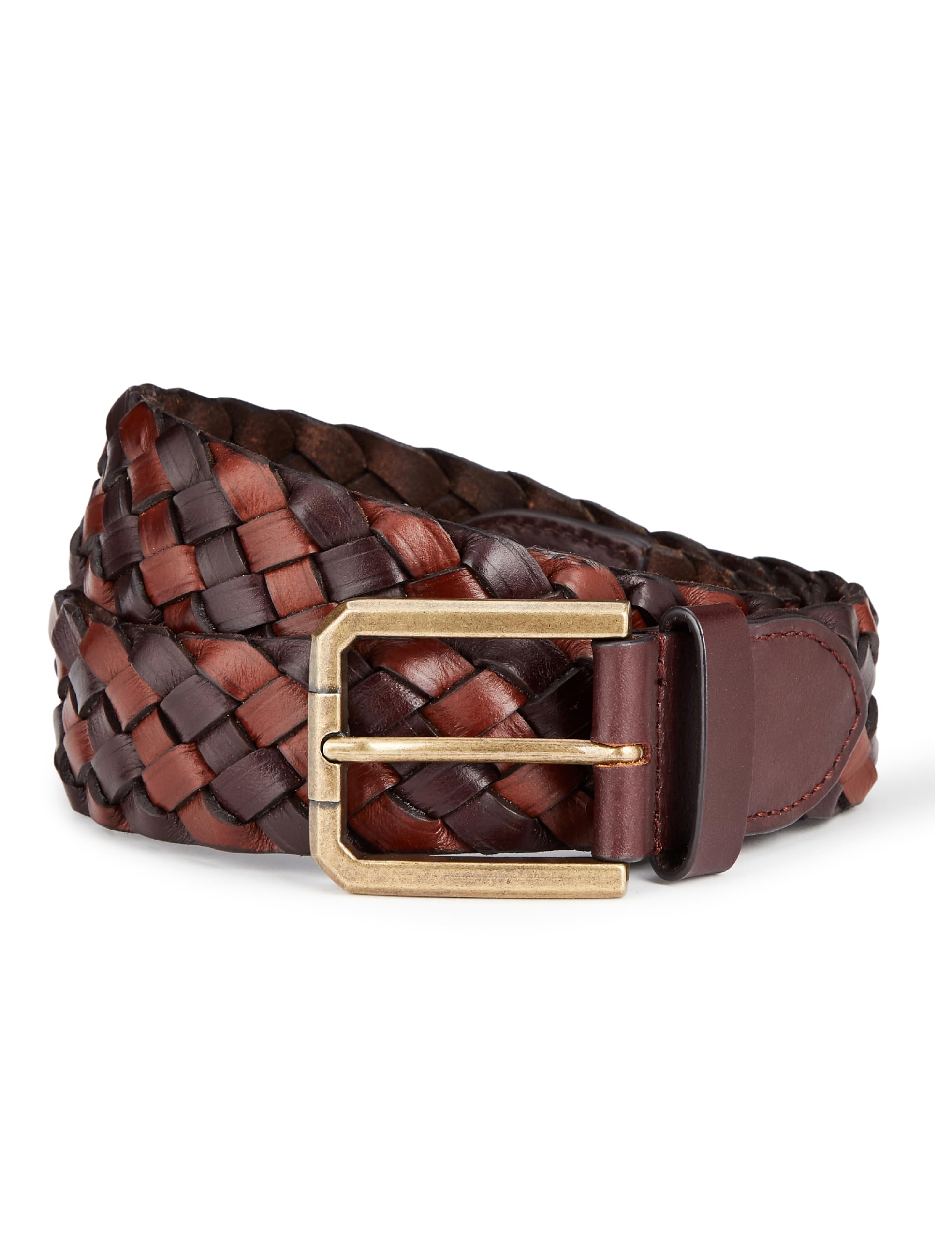 symbol premium Men's Genuine Leather Braided Casual Brown Belt-picture-40