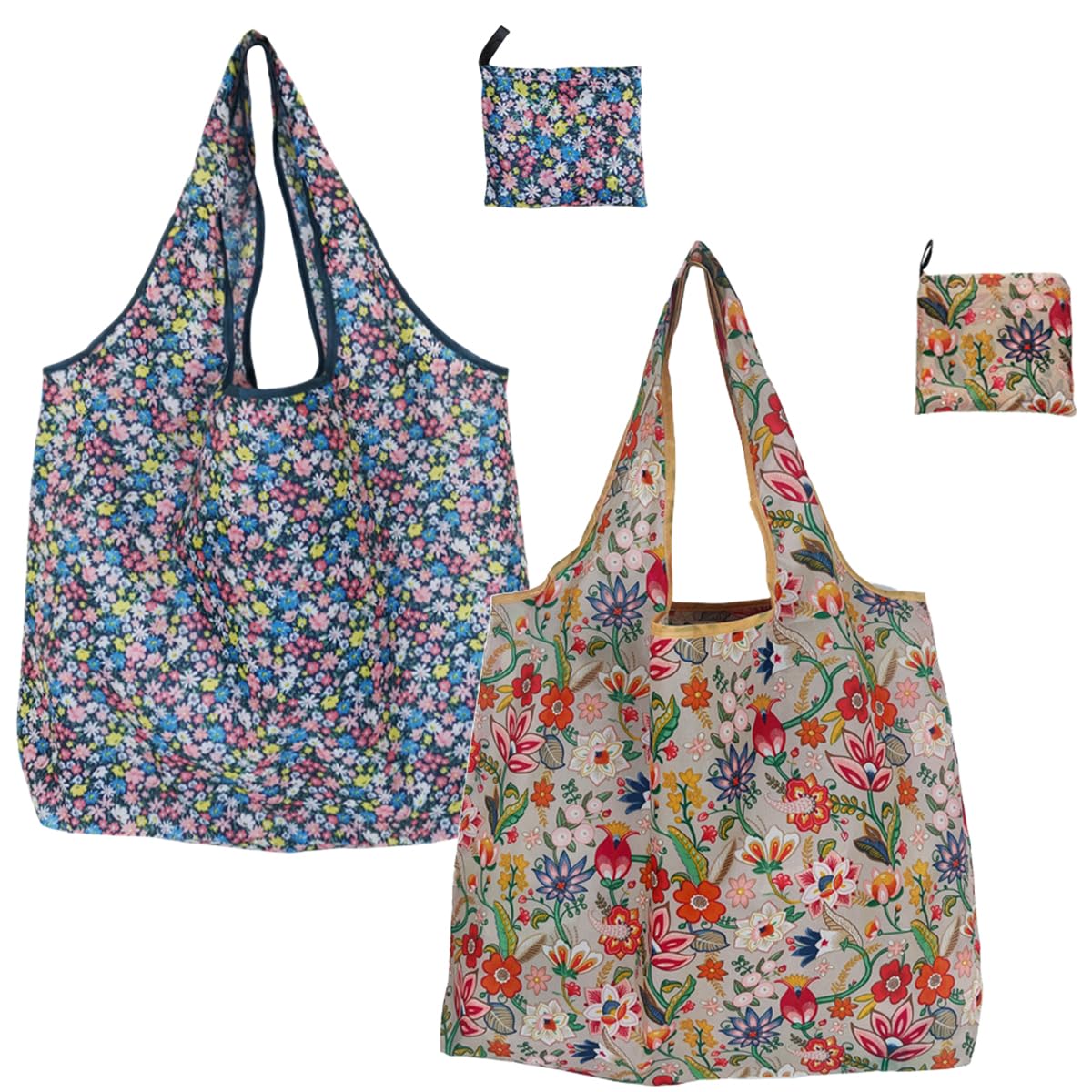 FAVORTALK Foldable Shopping Bag Waterproof Reusable Lightweight Washable Grocery Bags for Women Ladies Eco-Friendly Shop Bag