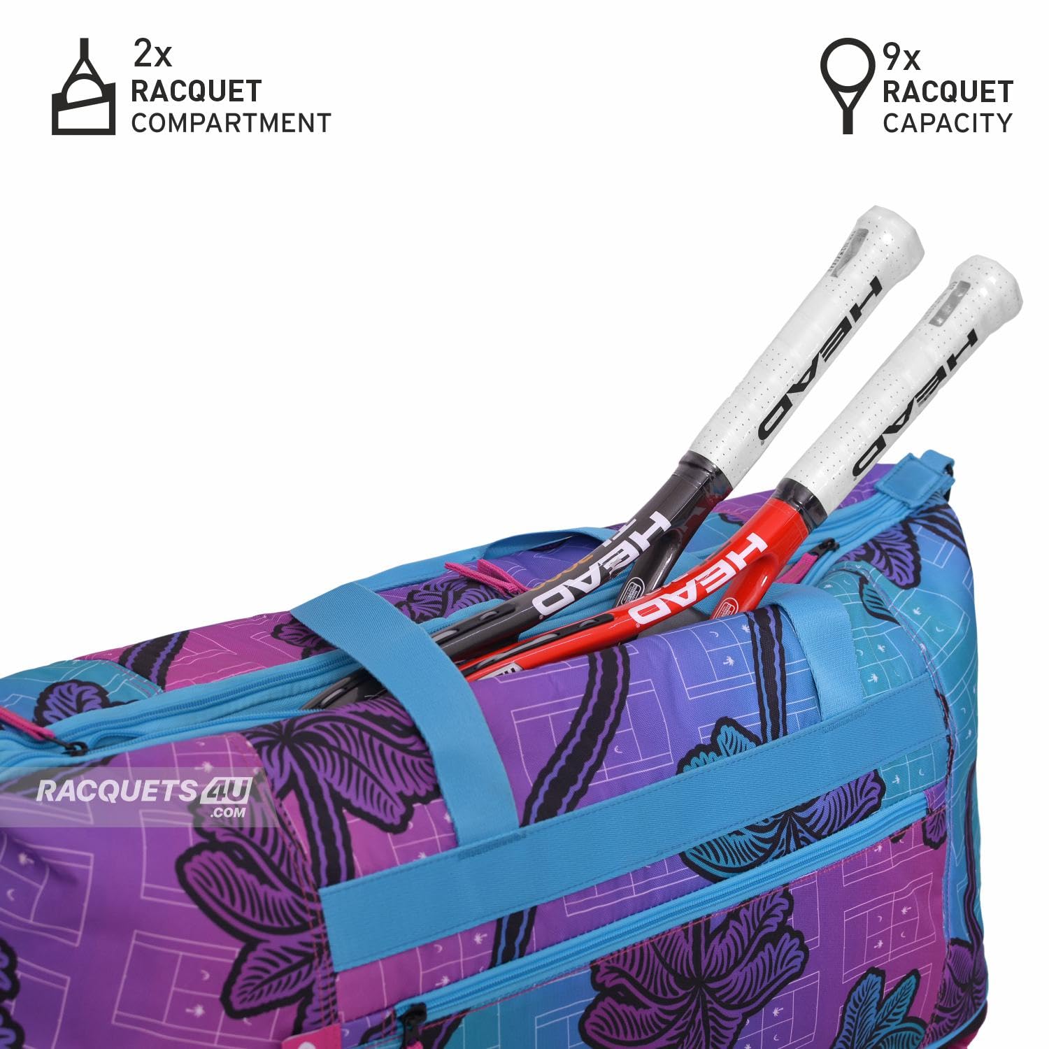 Amazon.com : HEAD TOUR DUFFLE BAG L PTC EDITION, Blue/Purple/Pink