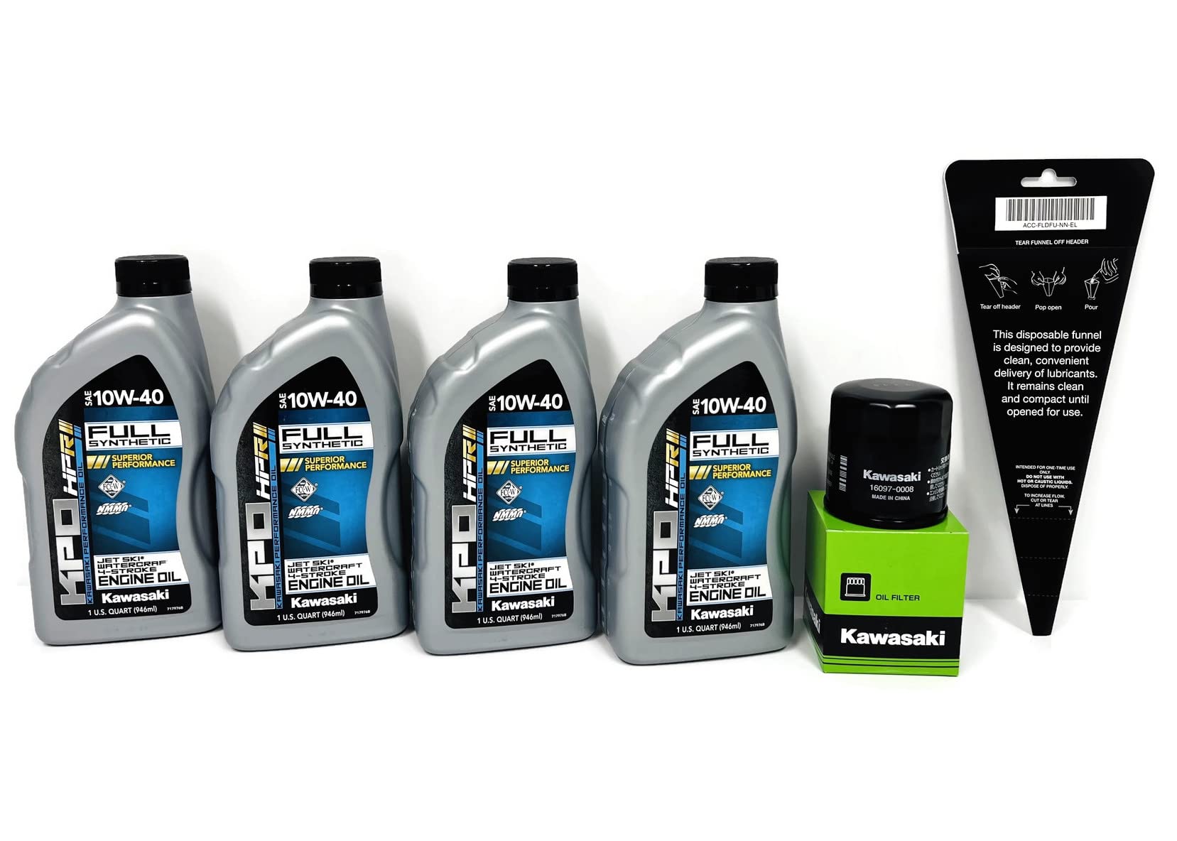 KAWASAKI Jet Ski Oil Change Kit w/OEM Filter 2004-2010 STX-15F 16097-0008 W61020-203A