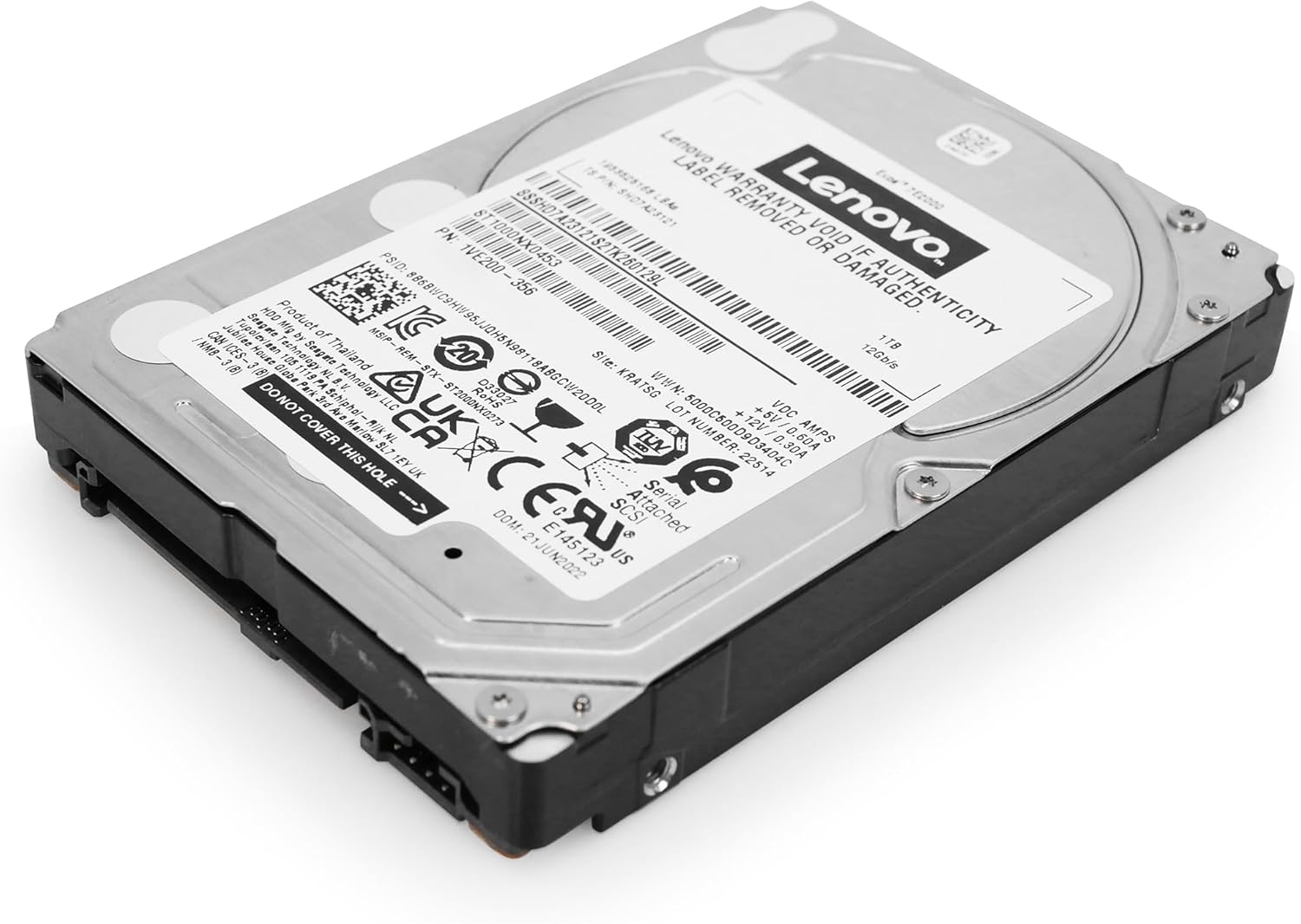 Seagate/Lenovo Exos 7E2000 ST1000NX0453 1TB 7.2K RPM 256MB Cache SAS 12Gb/s 2.5in Enterprise Hard Drive [Not for Desktop Use]