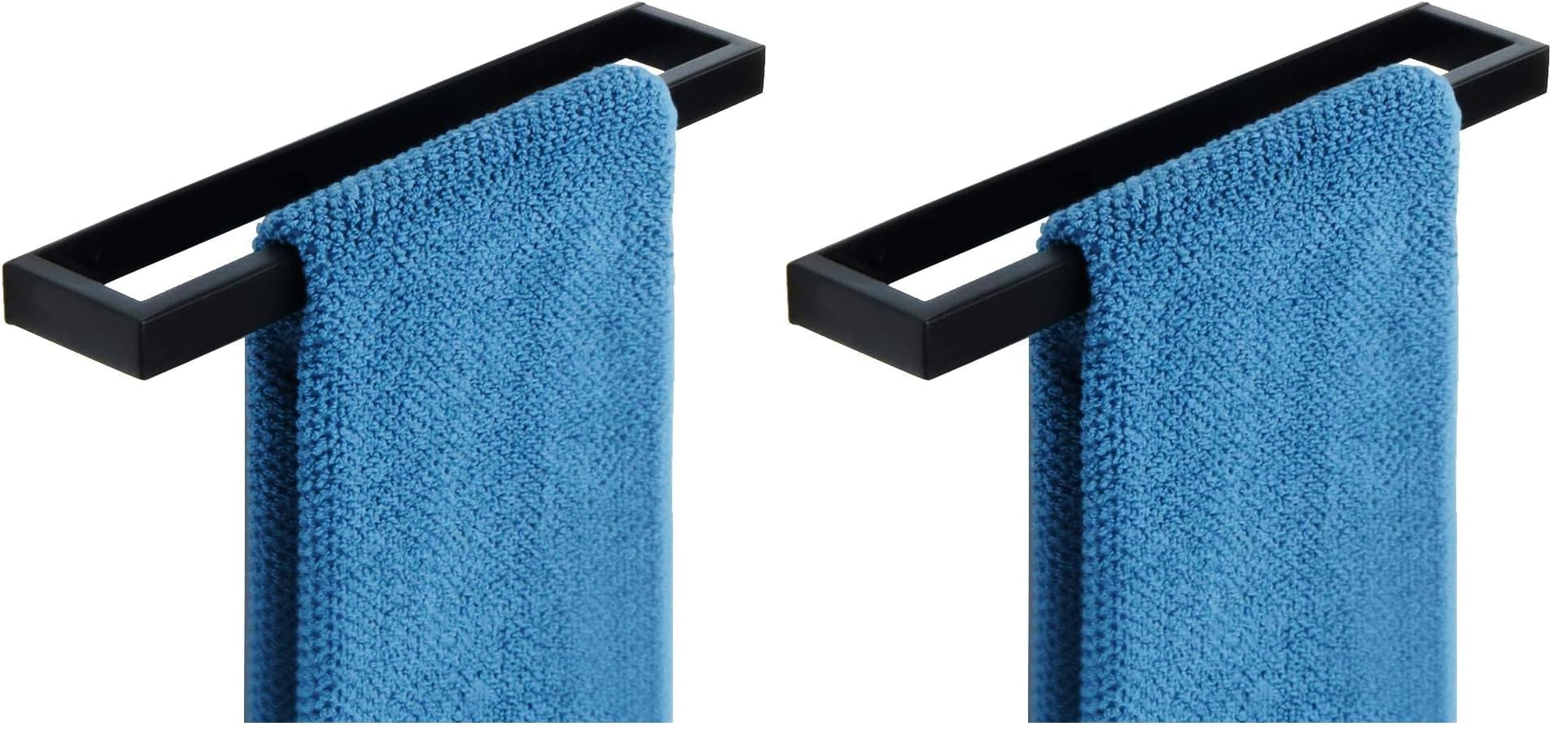 Support serviette en acier inoxydable SAYAYO noir mat de 30cm