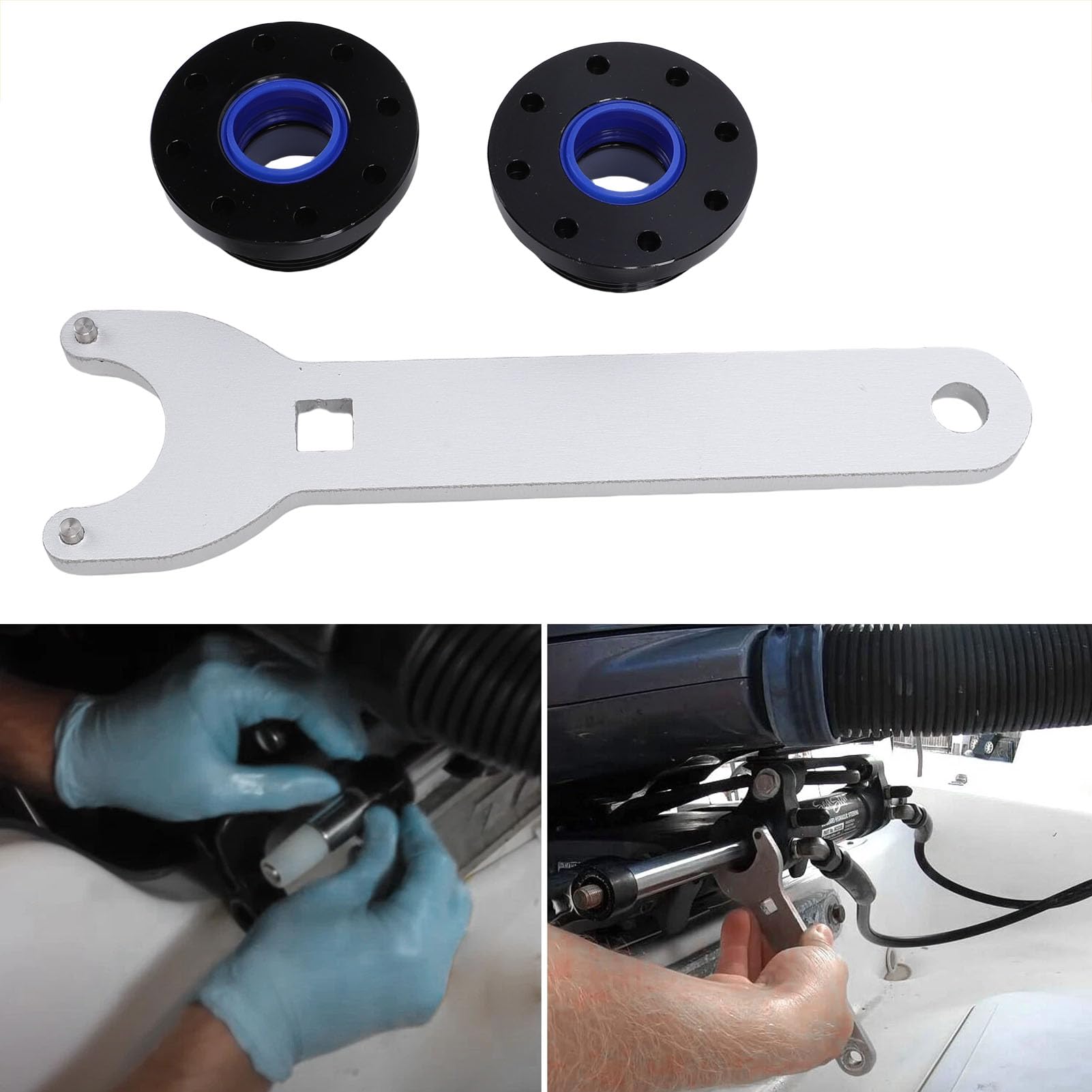 VBESTLIFE Kit di Guarnizioni per Kit di Guarnizioni per Cilindro dello Sterzo Idraulico sea star con Chiave a Perno, Sostituzione per HS5157 HC5340 HC5341 HC5342, Materiale in Gomma