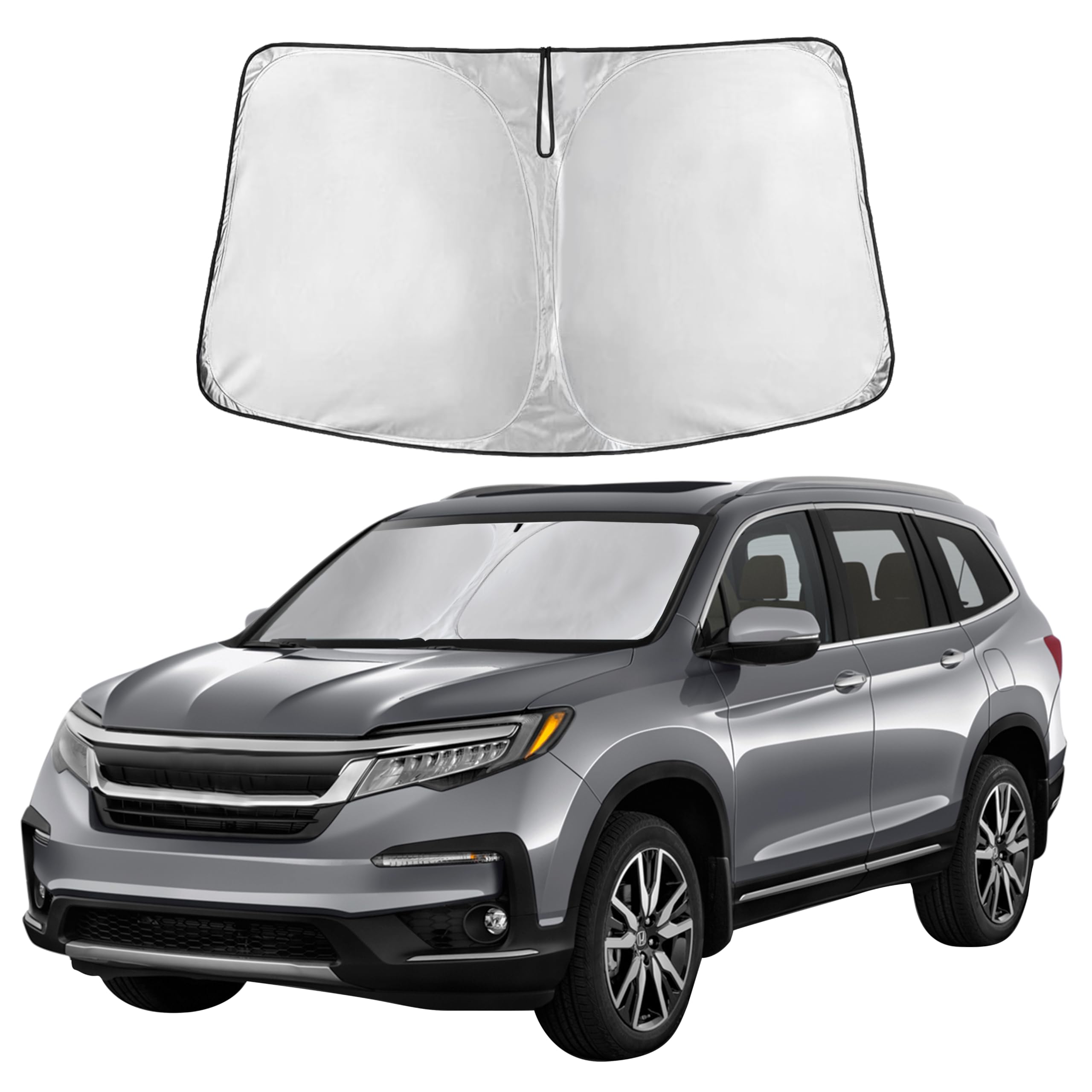 EcoNour Windshield Sunshade for Honda CRV 2023-2024 2025 2026 | Sun Visor for Front Windshield & Window Sun Shade Cover, UV Heat Blocker & Protector, Car Accessories