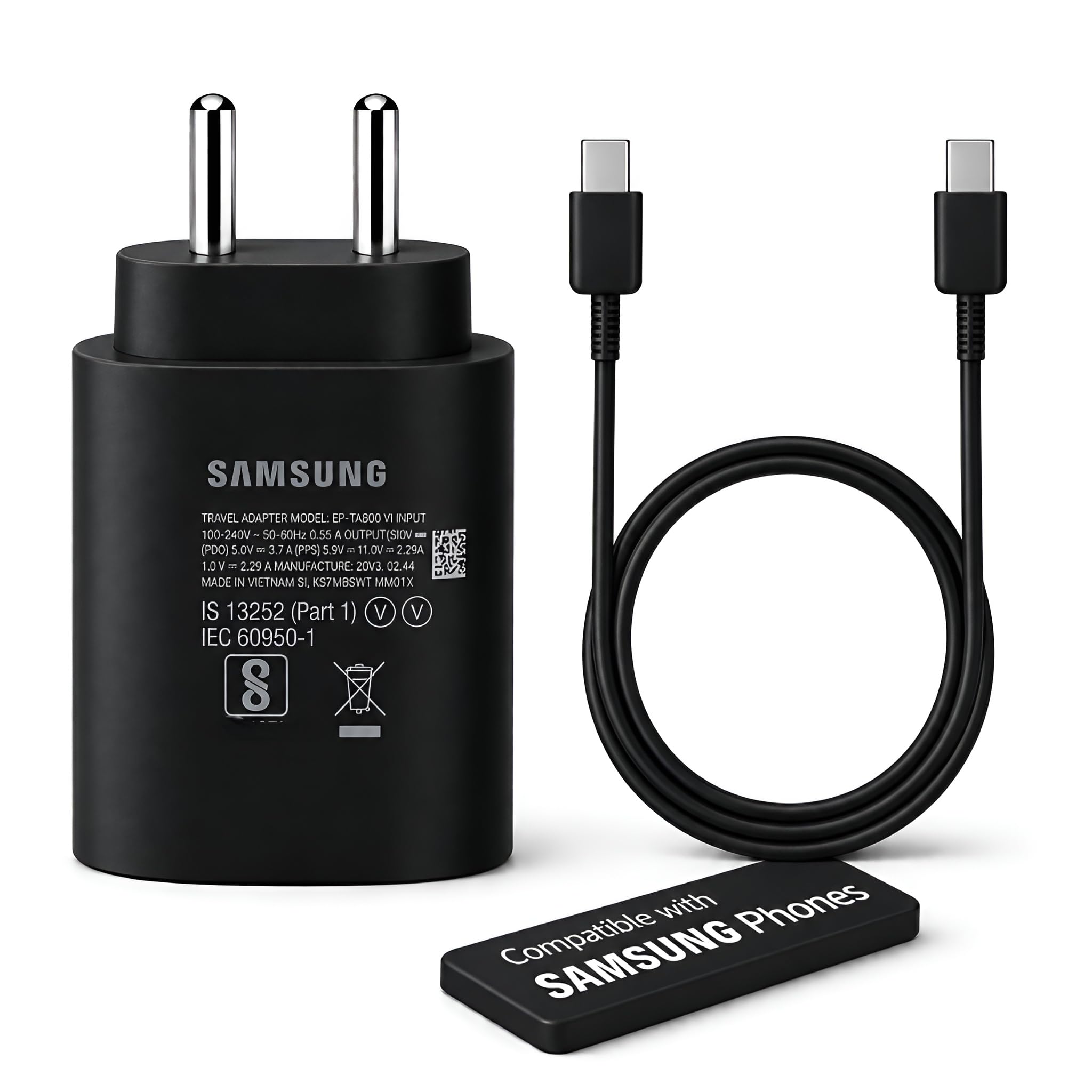 Motorola 68W TurboPower Type C Fast Charger Adapter with 1M Type C Cable Compatible with Motorola Edge 70/60 Pro/Ultra/Fusion/Stylus/G67 Power, G100/G96 5G/G57/G86/g85/Razr 50/G62, 68 W Charge, Black — Amazon image 8