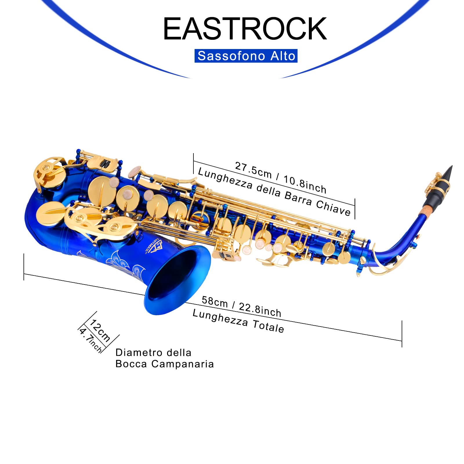 Sassofono Alto EastRock Per Principianti - Finitura Anticata, Con Custodia, Strap E Accessori - Foto 6
