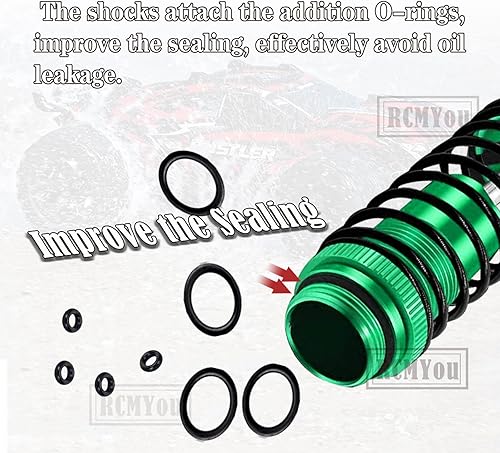 Miniatura 5 de RCMYou Amortiguadores RC y brazo de suspensión delantero trasero mejoras parte para 110 Slash 4x4 VXL, Rustler 4X4 VXL, Stampede 4X4 VXL, Hoss 4X4