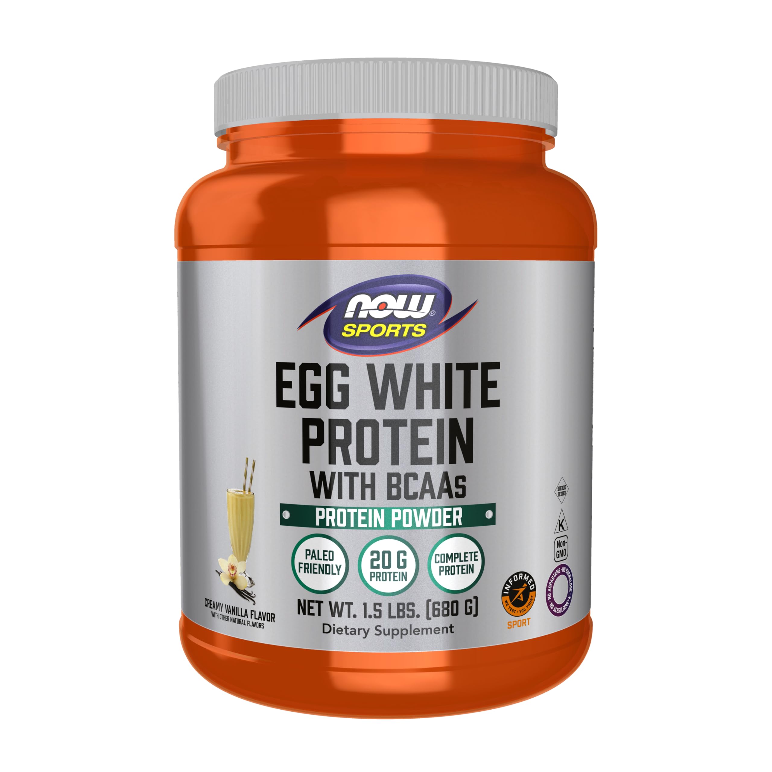 Now Sports Now Sports Eggwhite Protein Powder Creamy Vanilla 1.5 Lb