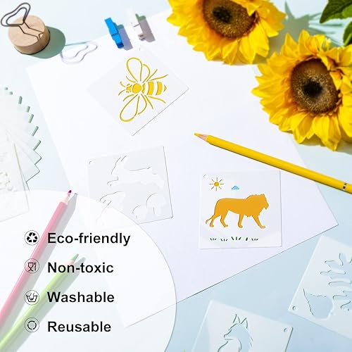 Miniatura 7 de Marspark 60 plantillas de Navidad, plantillas de pintura de escena de pesebre, plantillas religiosas de Jesús para manualidades, pintura sobre