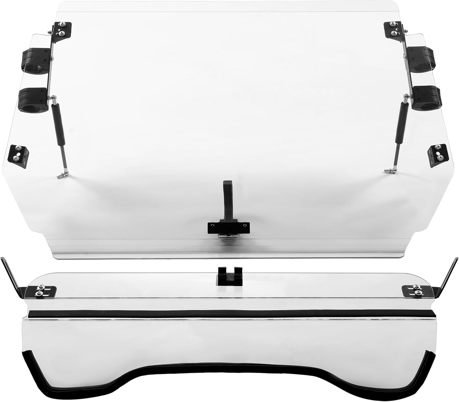 ALMULOO 2-In-1 Scratch Resistant Flip Windshield Compatible with 2012-2018 Arctic Cat Wildcat 1000,Wildcat 4 1000, Fold Clear UTV Windshield
