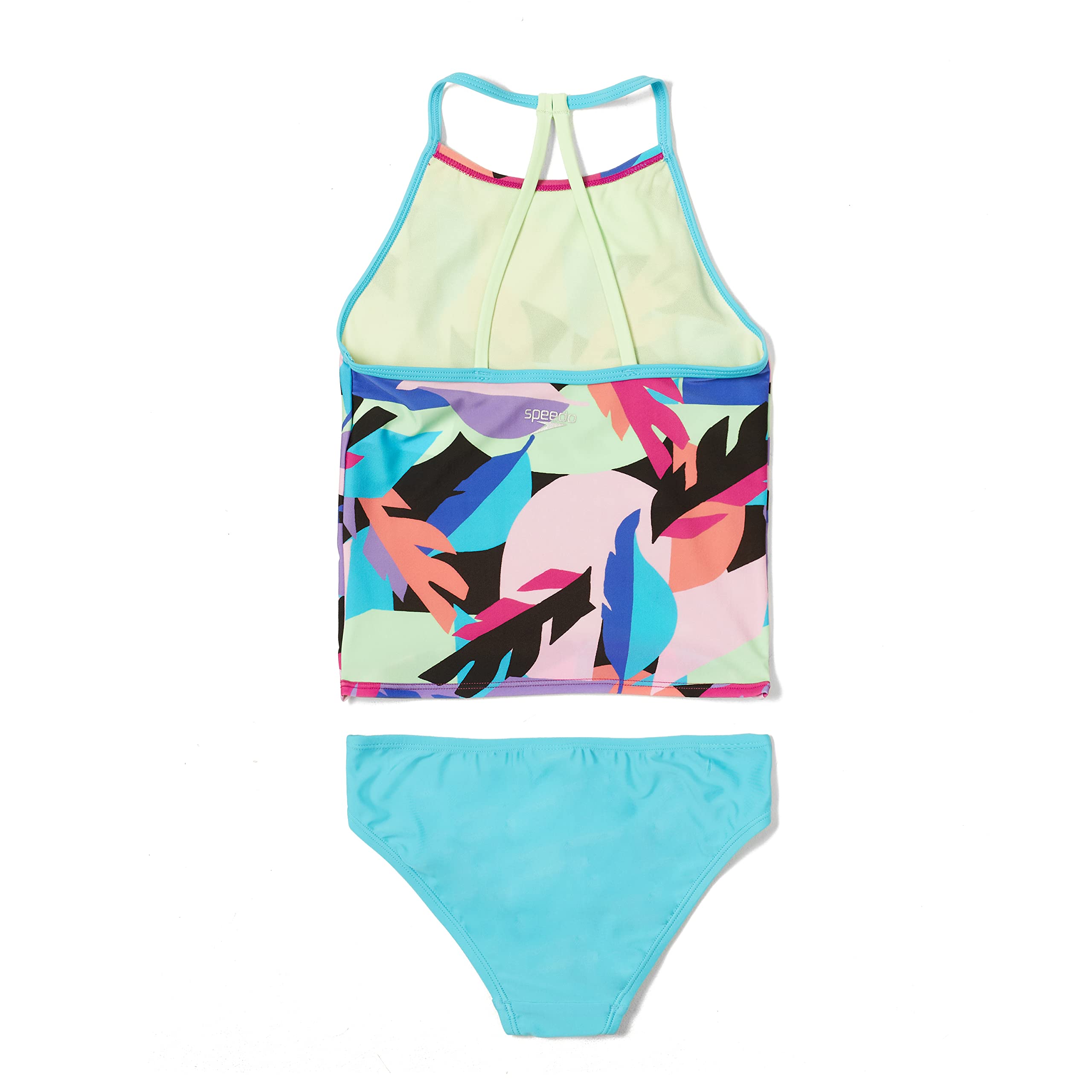 Speedo Swimsuit Two Piece Tankini Thin Strap Traje de baño de Dos Piezas para Niñas