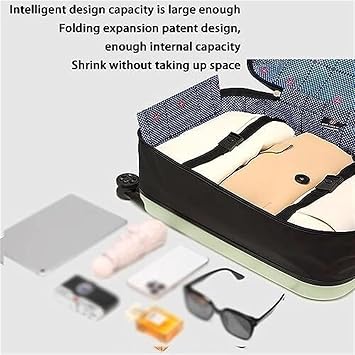 Luggage Foldable Suitcases with Universal Wheels Suitcase Checked Luggage Carry On Suitcases with Wheels(C,28in)