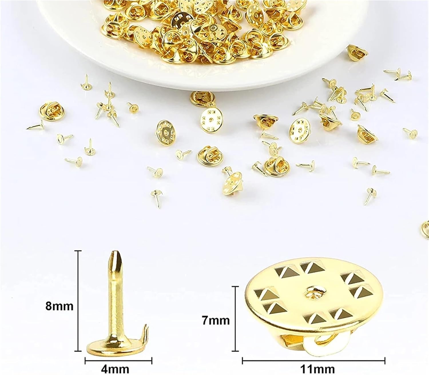 Locking Pin Backs 600 Set Metal Clutch Holders for Lapel Pin Backs DIY Jewelry Crafts Accessories(Gun Black)
