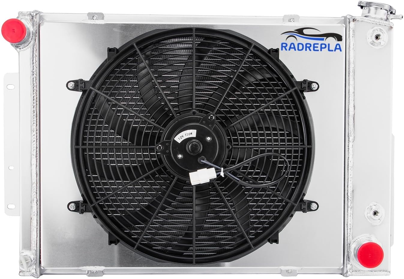 CU337 3 Row Aluminum Radiator for 1967-1969 1968 Chevy Camaro LS Swap Radiador for 67-69 Pontiac Firebird/Transam All Engines Crossflow Radiators Shroud 1x16" Fans 1968 67 68 69