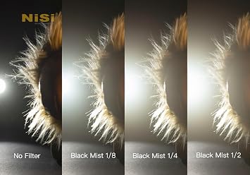 NiSi - 52mm Circular Black Mist Filter 1/8 Strength, Soften Images, Reduce Contrast, Enhance Mood & Atmosphere, Diffusion Filter for Soft Shadow, Dream-Like Cinematic Effect, Photography & Videography