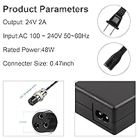 Vista 6 de TREE.NB Cargador de batería eléctrico de 24 V 2A para Mini Chopper Sunl City Express Razor CC2420 E100 E125 E150 E175 E200 E225S E300 E325S E500