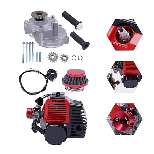 Miniatura 3 de Kits de motor de motor de gas de 2 tiempos de 49 CC de un solo cilindro refrigerado por aire para arranque (para motocicleta de bolsillo de scooter