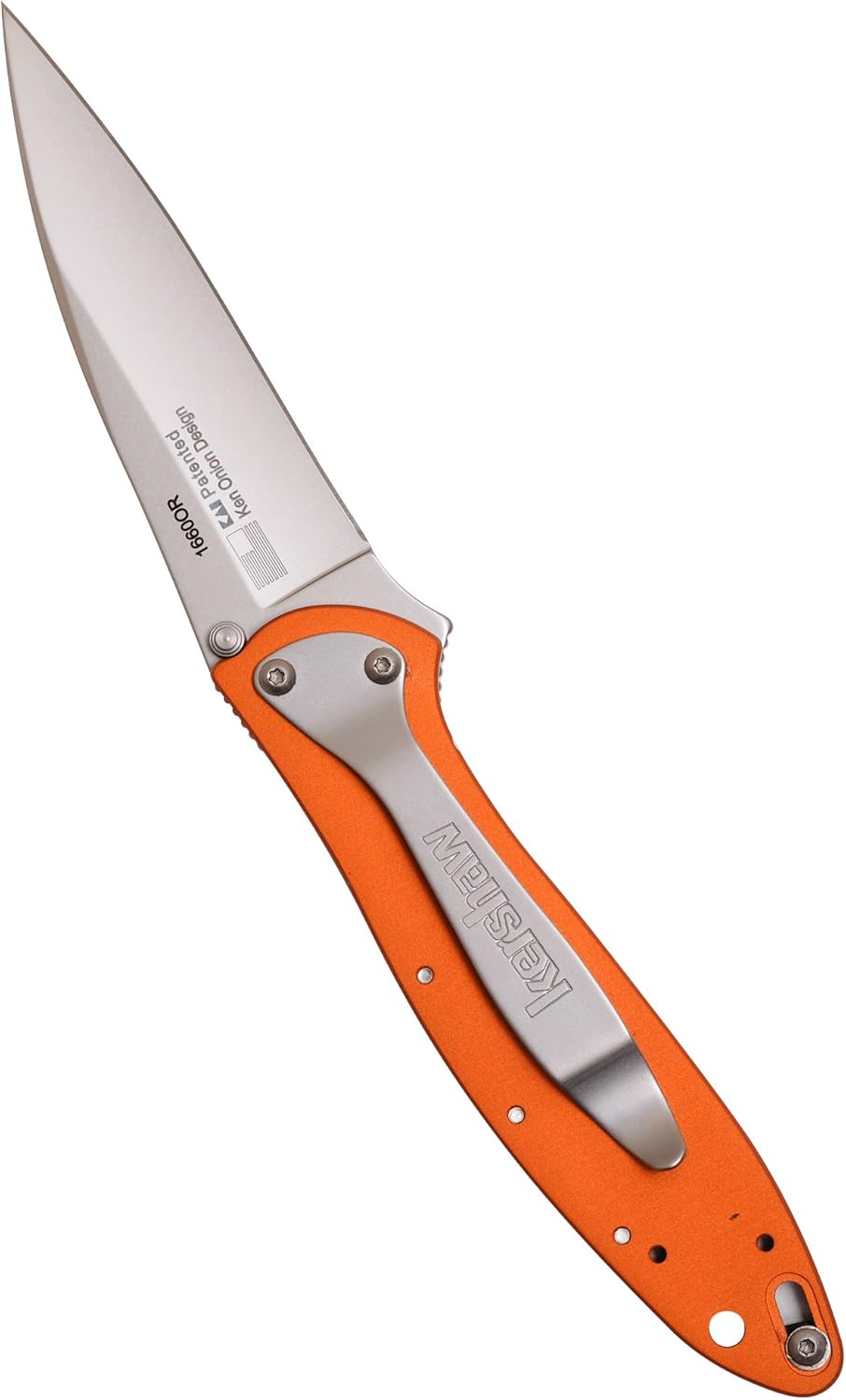 Buy Kershaw Leek, Orange Pocket Knife (1660OR), 3” BeadBlasted HighPerformance Sandvik 14C28N