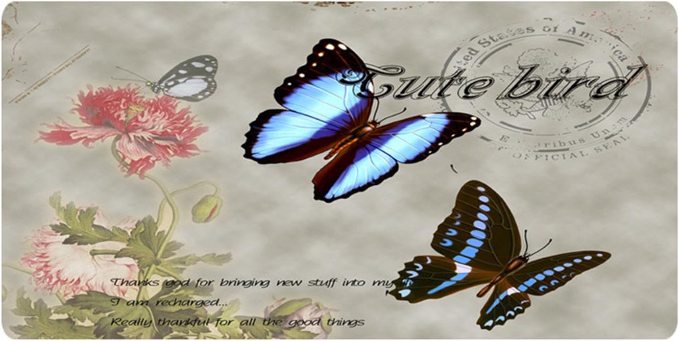 Butterfly Extra Large Gaming Mouse Pad Mat, Office Mouse Pad Extra Large Size, Waterproof Material Extended XXL Size Mouse Mat Pad, Non-slippery Rubber Base ,35.4"x 15.7" (Stitched Edges )