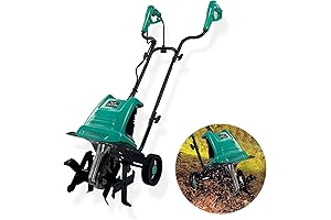 Electric Garden Tiller Electric Cultivator, Rocklin Industry Premium 8-Inch Electric Tiller 10.5...