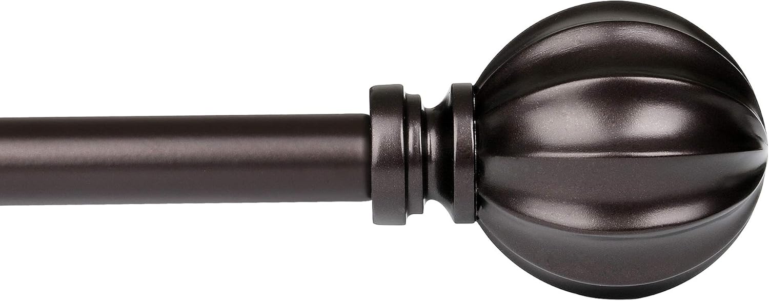 UTOPIA ALLEY Wall Mounted 3/4 Inch Curtain Rods For Windows 86 to 120 Inch, Adjustable Drapery Rods, Oil rubbed bronze Curtain Rods, Tapestry Poles (Oil rubbed bronze, 86"-120")