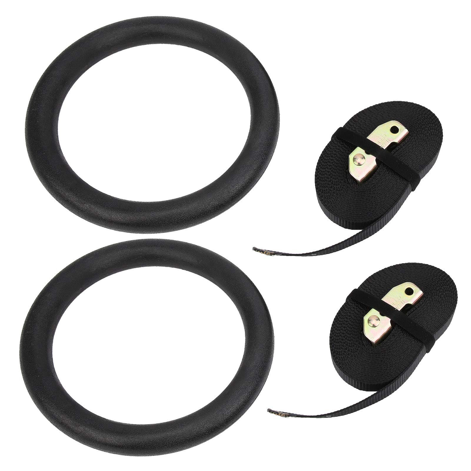 Anillos de suspensión para Gimnasia, Anillos de suspensión para Fitness con Correas Ajustables, Equipo de Entrenamiento de Fuerza de ABS y poliéster para dominadas, Flexiones y