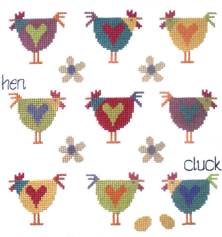 The Stitching Shed Chicken Sampler Cross Stitch Kit