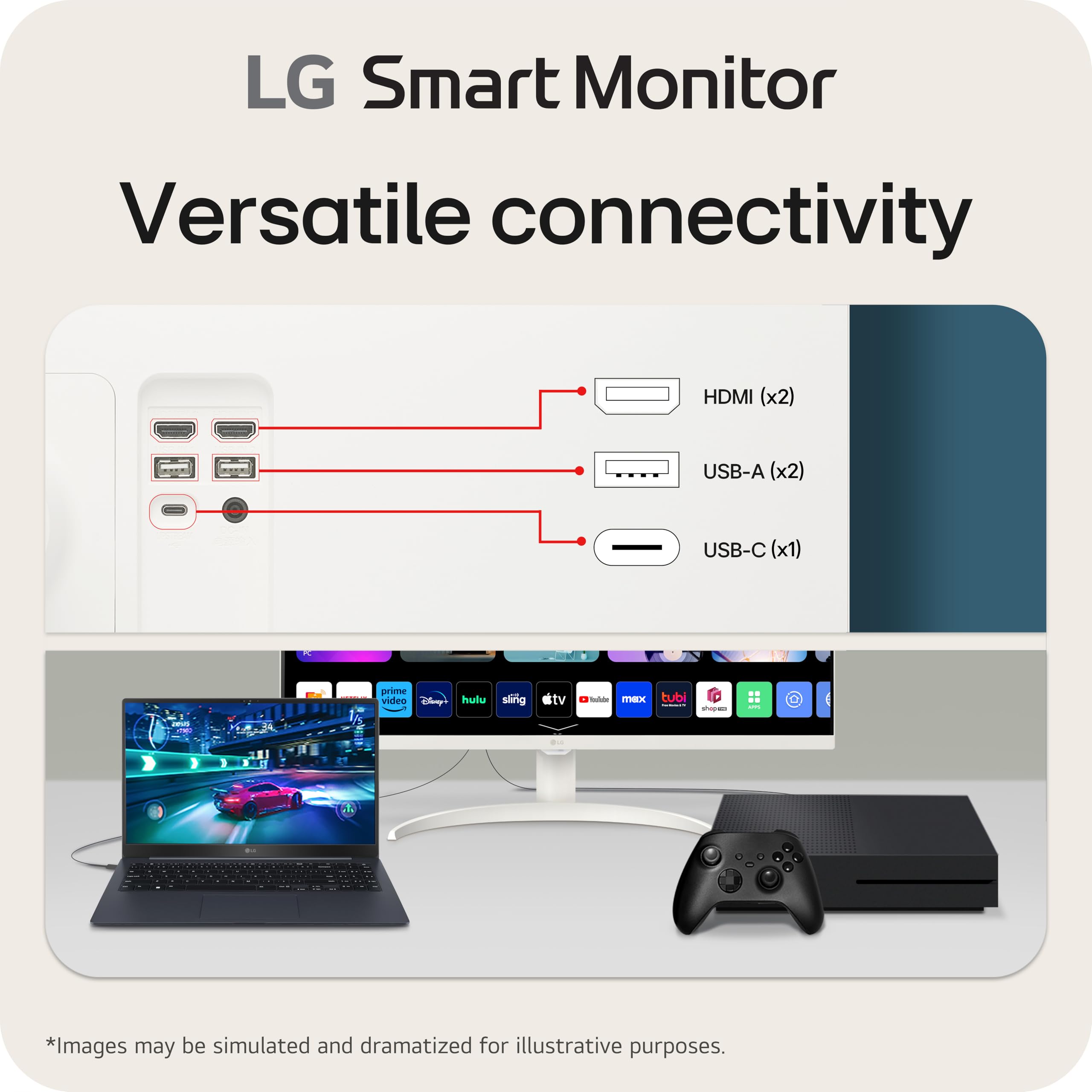 Amazon.com: LG 32SR75U-W 32-inch Smart Monitor with Steaming TV