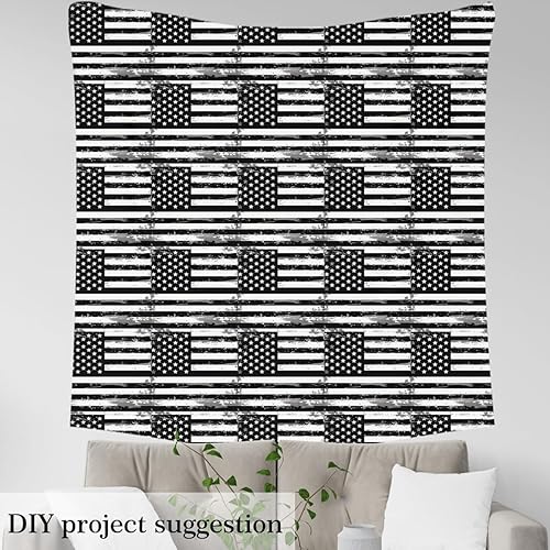 Miniatura 3 de The Yard, tela de tapicería con bandera estadounidense de líneas geométricas para sillas, tela decorativa moderna para sala de arte abstracto para