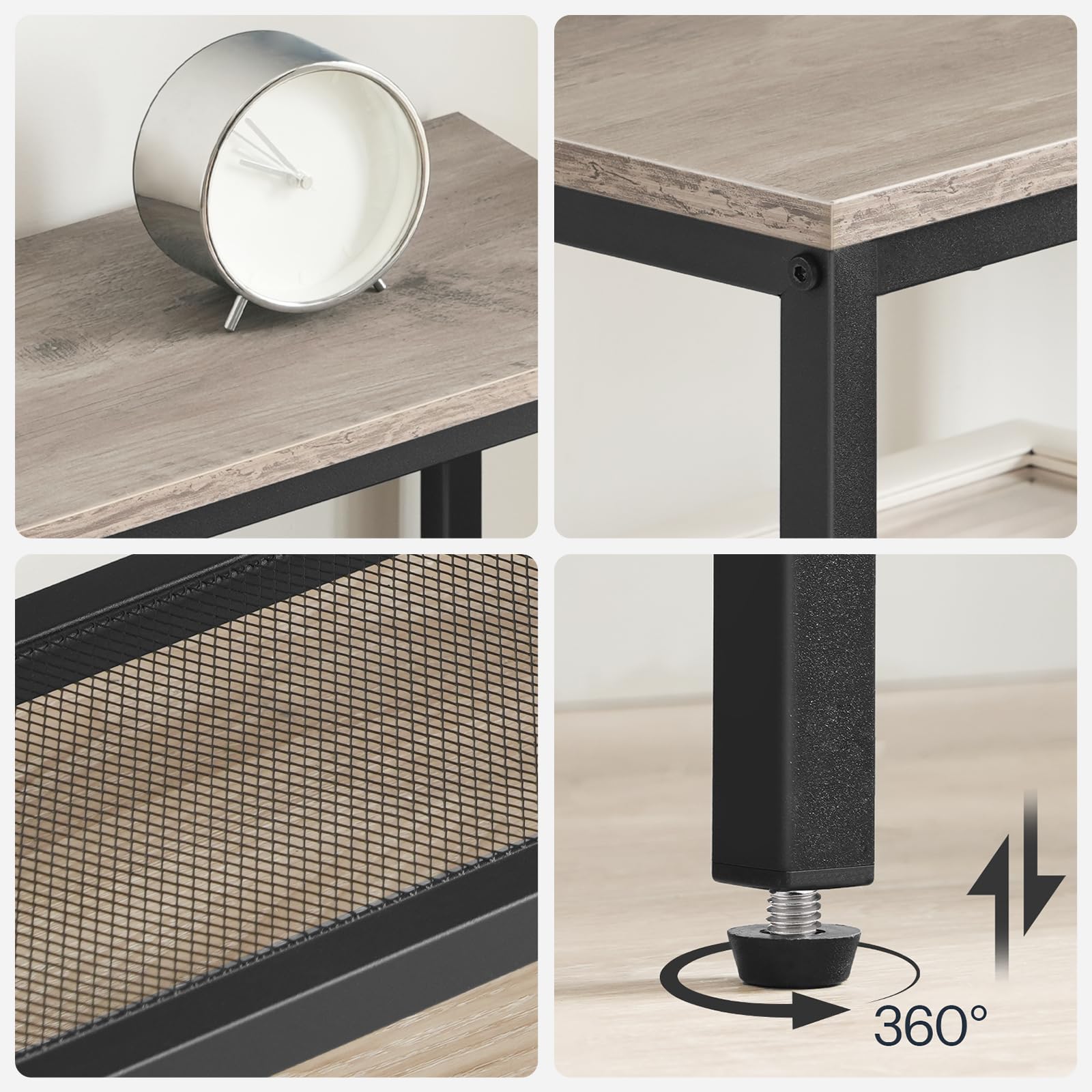 HOOBRO Schmaler Konsolentisch, 75 cm Beistelltisch, Flurtisch, Kleiner Ausstellungstisch, Sofatisch für kleinen Raum, für Eingang, Flur… – Ansicht 4