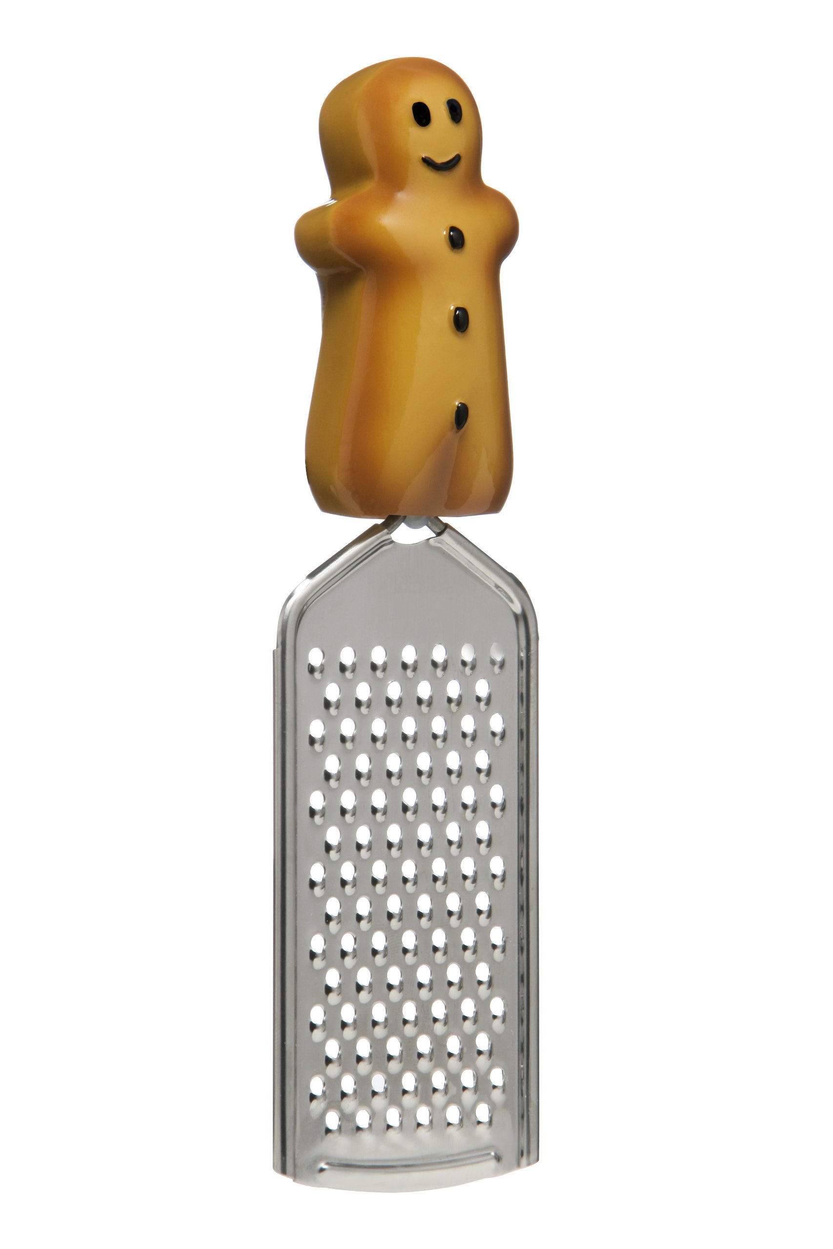 Premier Housewares Sleek Ginger Bread Man Fine Grater, Versatile Stainless Steel Grater For Kitchen, Stylish Cheese Grater