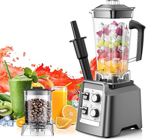 Licuadora para batidos, licuadoras para cocina con jarra de 68 onzas y molinillo de 20 onzas, licuadora de batidos para triturar hielo, frutas